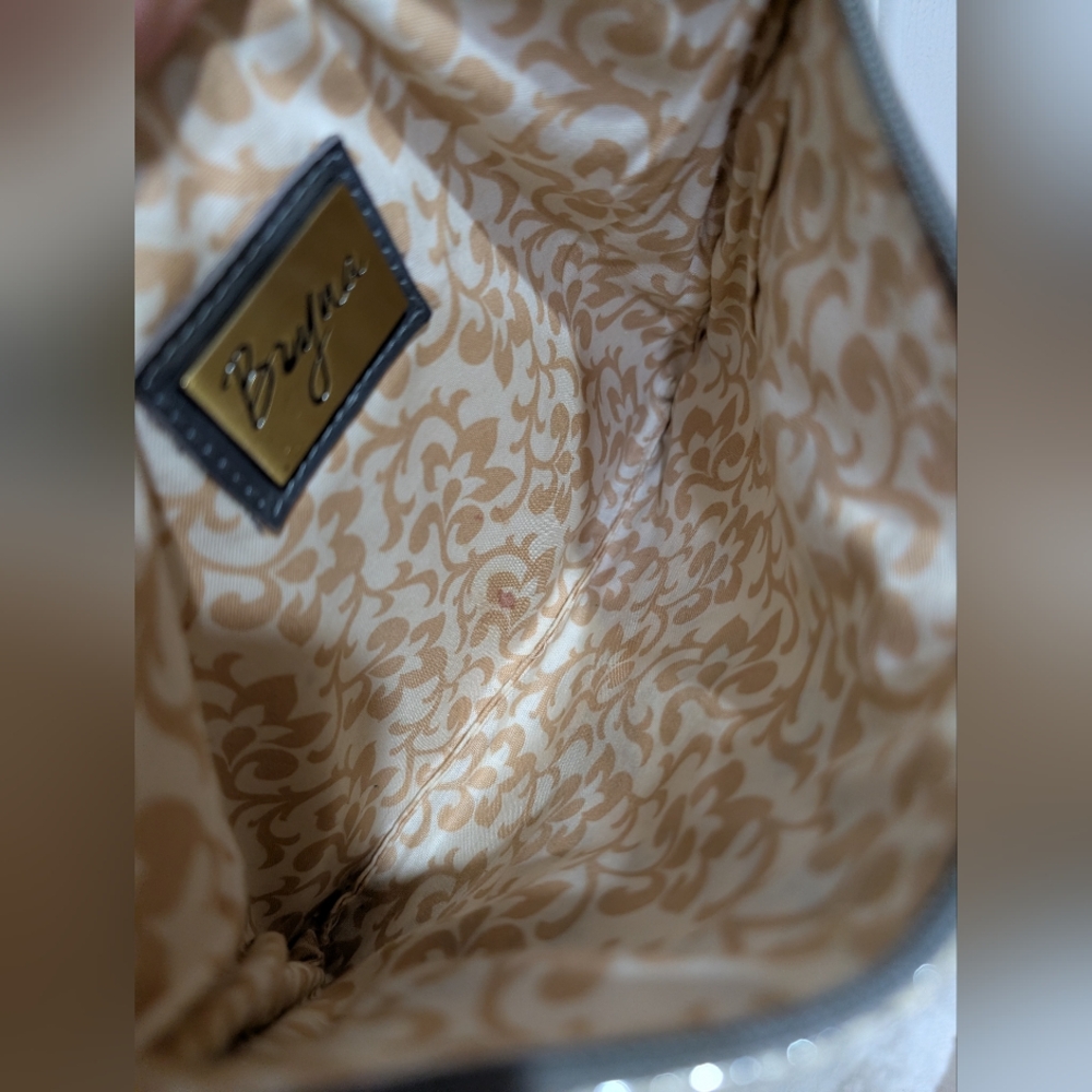 Bryna Nicole Metallic Snakeskin Embossed handbag Crossbody Clutch - Picture 14 of 14